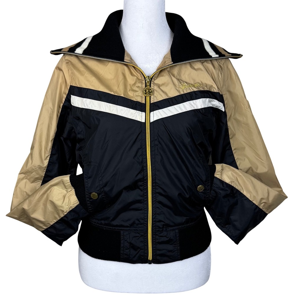 Southpole Y2K Track Jacket‎ Juniors M Ribbed Collar Zip Up Cropped Lightweight